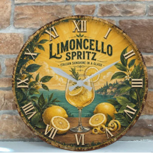 Limoncello Spritz Italian Large Clock