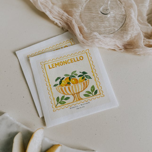 Limoncello Stamp | Italian Wedding Bar Napkin (Creator Uploaded)