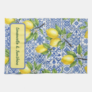 Limoncello & Sunshine" Sicilian Lemon Tea Towel