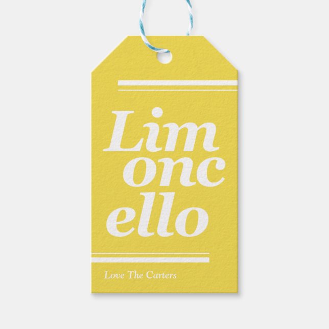 Limoncello Thank you Wedding Gift Tags (Front)