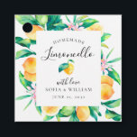 Limoncello Watercolor Lemons Favour Tag<br><div class="desc">Homemade limoncello favour tags featuring a watercolor lemon greenery background and easy to personalise text templates.</div>