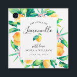 Limoncello Watercolor Lemons Favour Tag<br><div class="desc">Homemade limoncello favour tags featuring a watercolor lemon greenery background and easy to personalise text templates.</div>