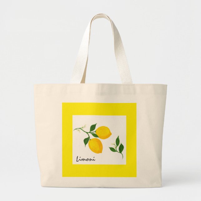 Limoni - Lemons & Leaves Tote Bag (Front)
