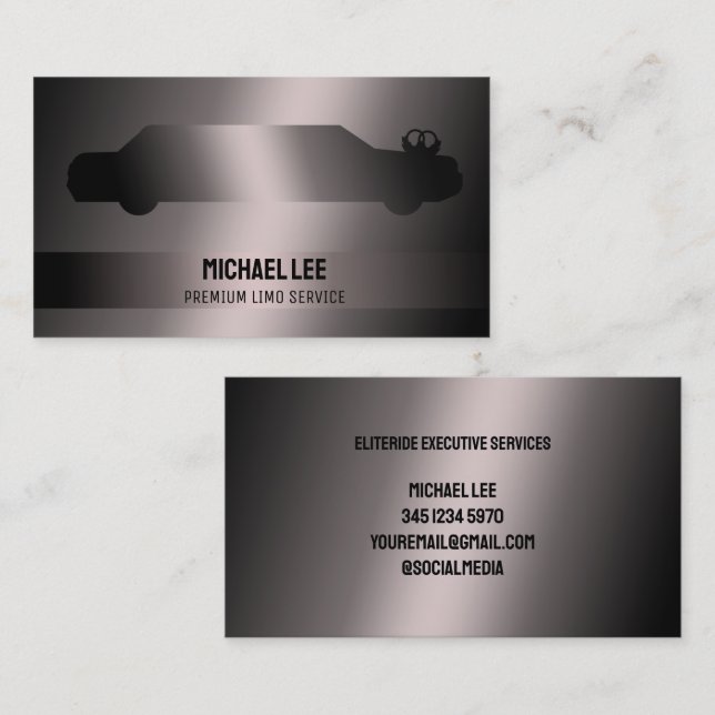 Limousine Black Bronze Business Card (Front/Back)