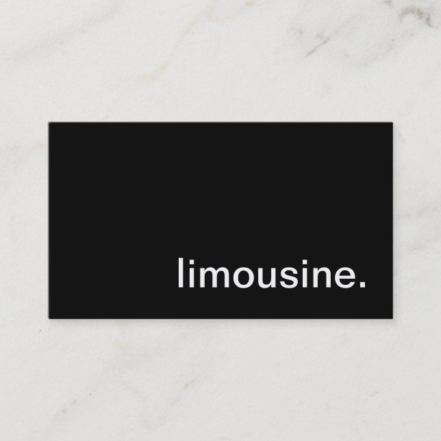 Limousine Business Card (Front)