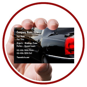 Limousine Car Service Business Cards