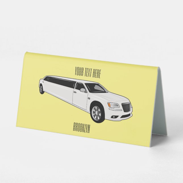 Limousine cartoon illustration (Front)