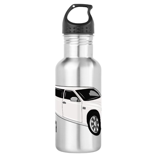 Limousine cartoon illustration 532 ml water bottle (Front)
