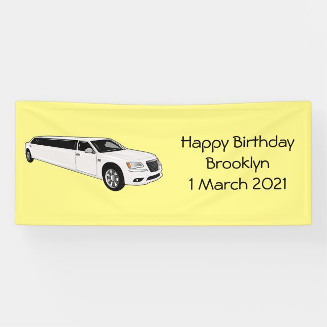 Limousine cartoon illustration banner (Horizontal)