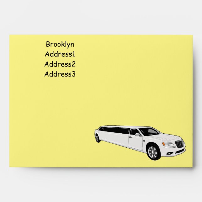 Limousine cartoon illustration envelope (Front)