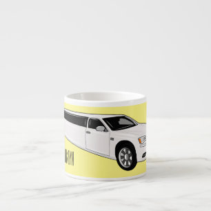 Limousine cartoon illustration espresso cup