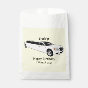 Limousine cartoon illustration favour bags