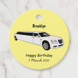 Limousine cartoon illustration favour tags