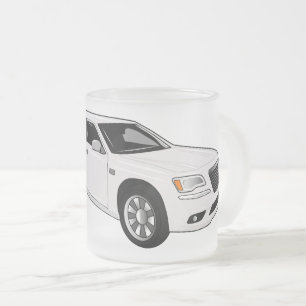 Limousine cartoon illustration frosted glass coffee mug