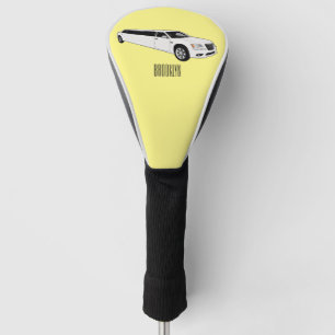 Limousine cartoon illustration golf head cover