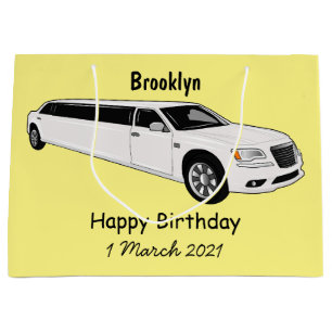 Limousine cartoon illustration large gift bag