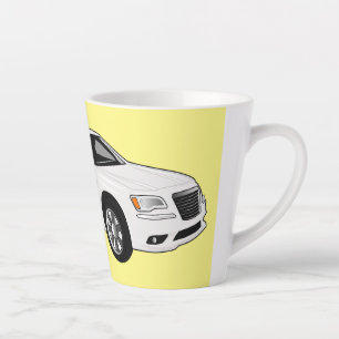 Limousine cartoon illustration latte mug