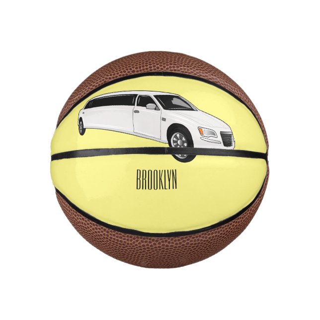 Limousine cartoon illustration mini basketball (Front)