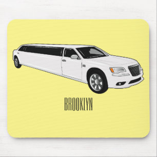Limousine cartoon illustration mouse mat