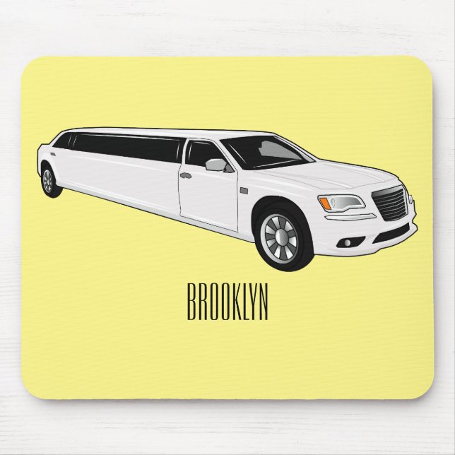 Limousine cartoon illustration mouse mat (Front)