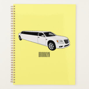 Limousine cartoon illustration planner