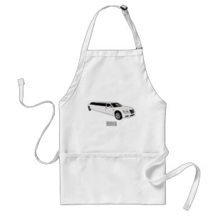 Limousine cartoon illustration standard apron