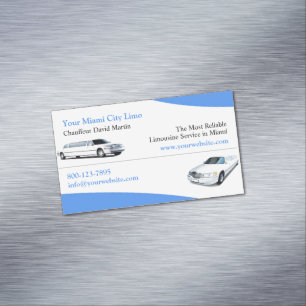 Limousine Driver Magnetic Business Card