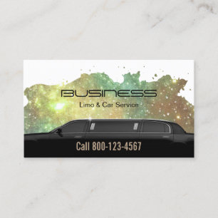 Limousine Limo & Car Service Glam Glitter Business Card