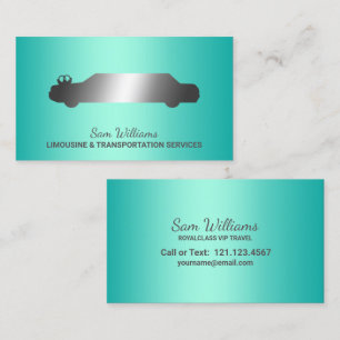 Limousine Limo Service Business Card