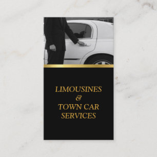 Limousine, Limo, Town Card, Driver Service Business Card