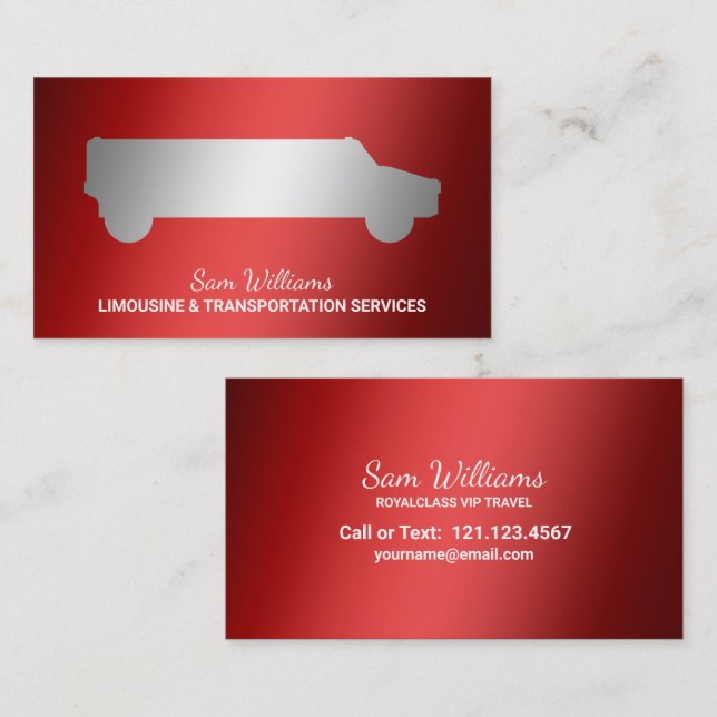 Limousine Service Business Card (Front/Back)