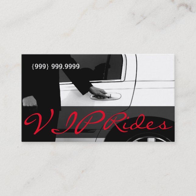 Limousines Limo Car Services Driver Business Card (Front)