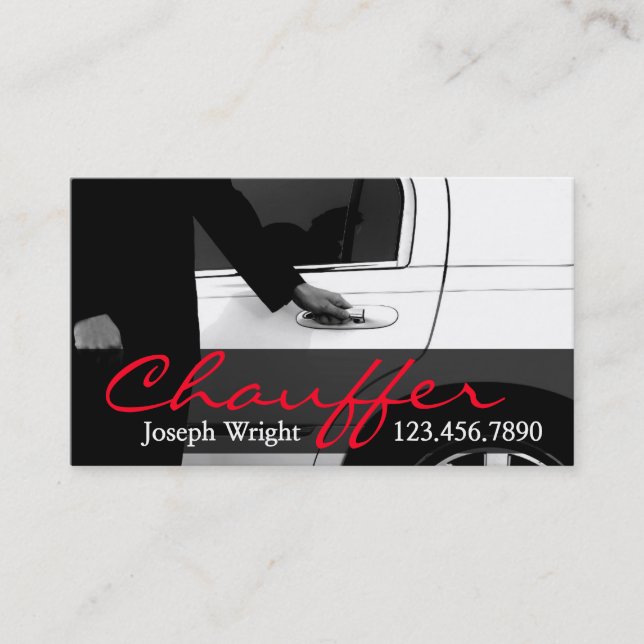 Limousines Limo Car Services Driver Business Card (Front)