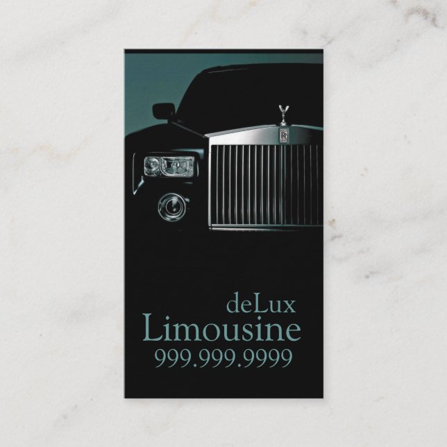 Limousines, Limo Services, Driver Business Card (Front)