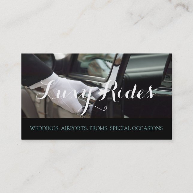 Limousines, Limo Services, Driver Business Card (Front)