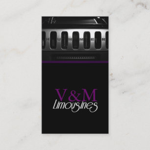 Limousines, Limo Services, Driver Business Card