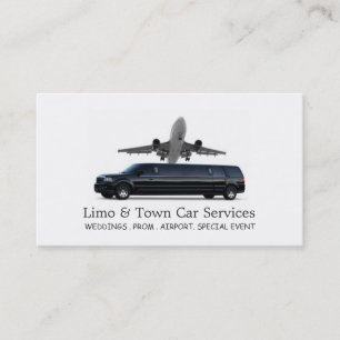 Limousines, Limo Services, Driver Business Card