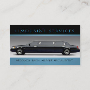 Limousines, Limo Services, Driver Business Card