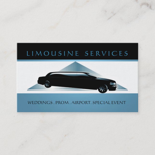Limousines, Limo Services, Driver Business Card (Front)