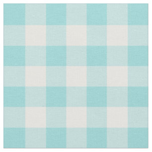 Limpet Shell Aqua & White Gingham Check Fabric