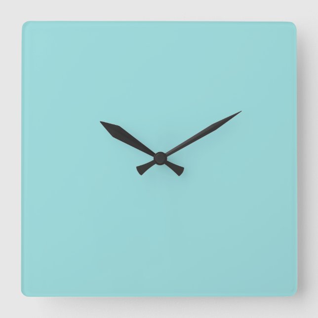 Limpet Shell Blue Colour Background Robin Egg Blue Square Wall Clock (Front)