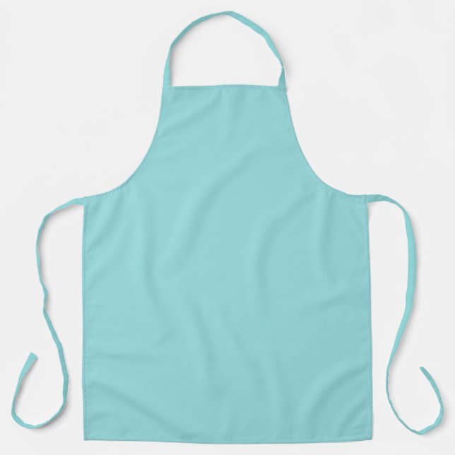 Limpet Shell Blue Green Spring Season Solid Colour Apron (Front)