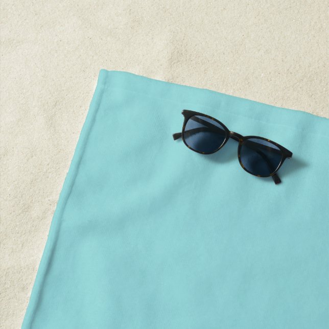 Limpet Shell Blue Green Spring Season Solid Colour Beach Towel (In Situ)