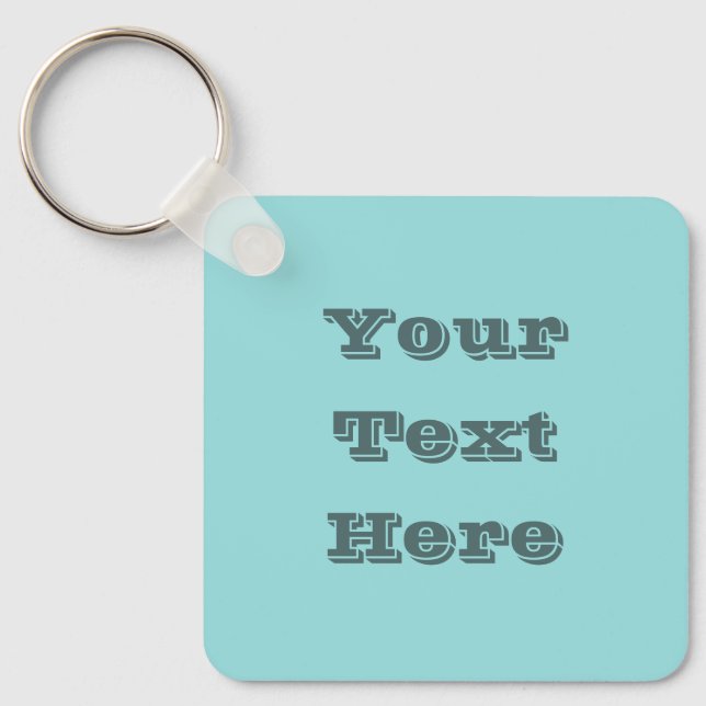 Limpet Shell Blue Green Spring Season Solid Colour Key Ring (Front)