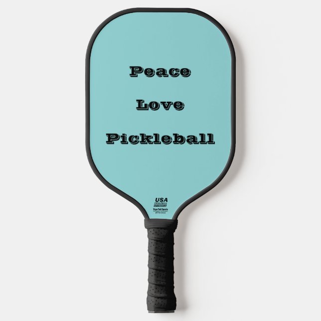 Limpet Shell Blue Green Spring Season Solid Colour Pickleball Paddle (Front)