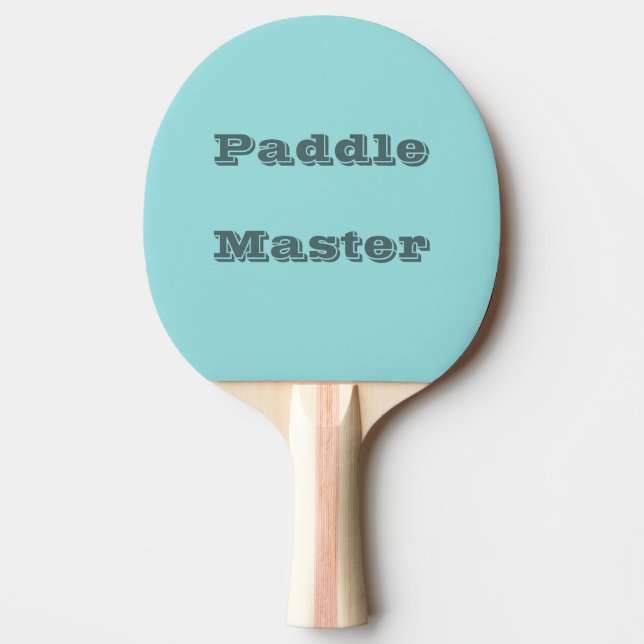 Limpet Shell Blue Green Spring Season Solid Colour Ping Pong Paddle (Front)