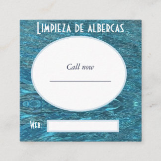 limpiezas de albercas square business card