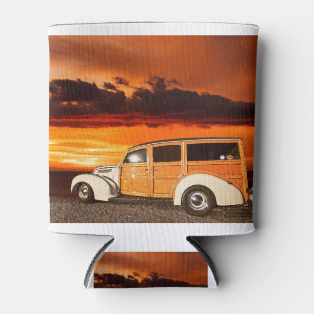 LIN56 Tan Woody.tif Can Cooler (Front)