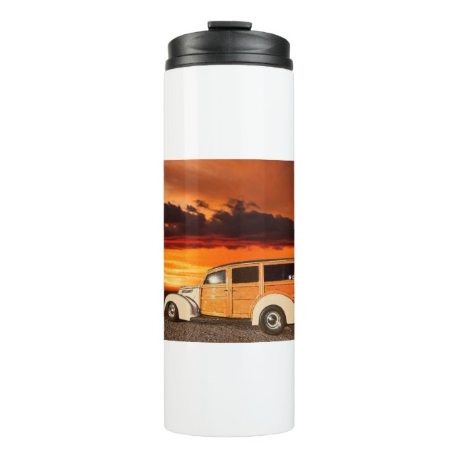 LIN56 Tan Woody.tif Thermal Tumbler (Front)