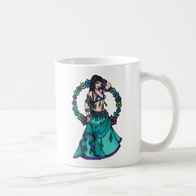 Lina Flower Goddess Belly Dancer Art Coffee Mug (Right)